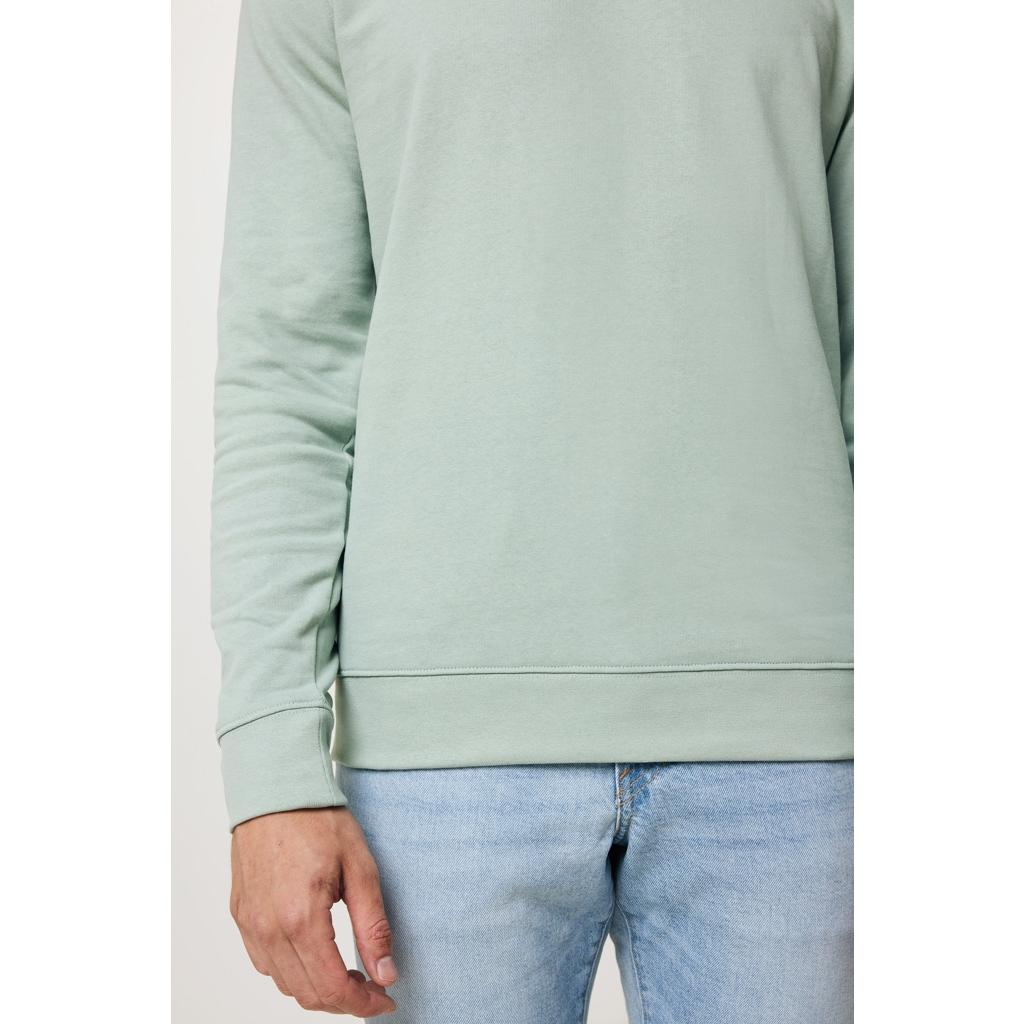 Pulover cu guler rotund din bumbac reciclat Iqoniq Zion iceberg green 2XS