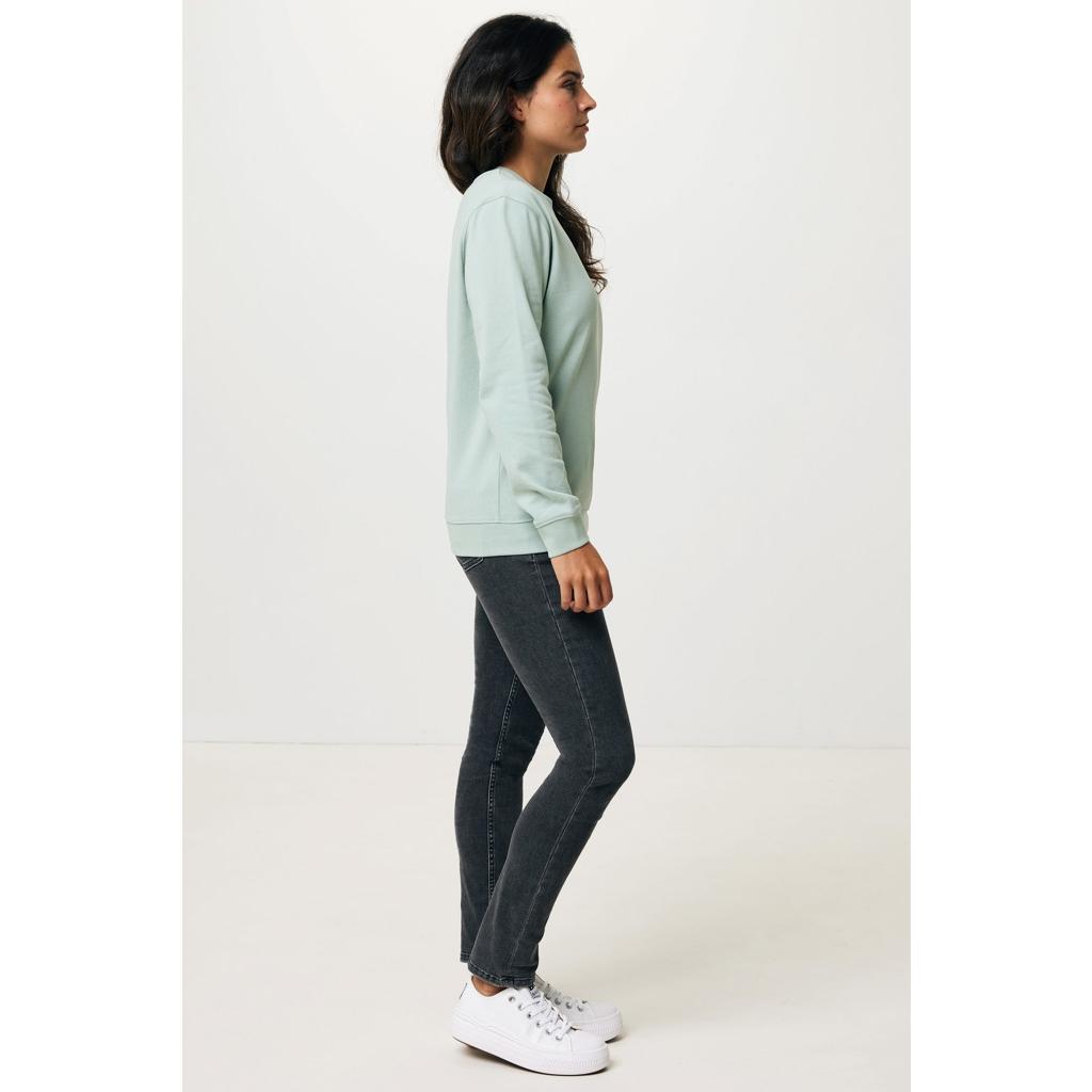 Pulover cu guler rotund din bumbac reciclat Iqoniq Zion iceberg green 2XS