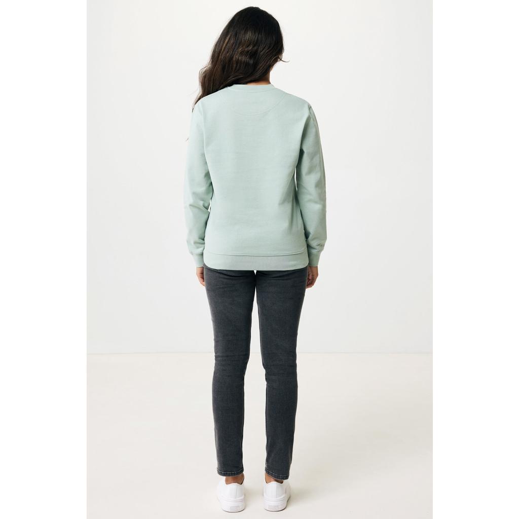 Pulover cu guler rotund din bumbac reciclat Iqoniq Zion iceberg green 2XS
