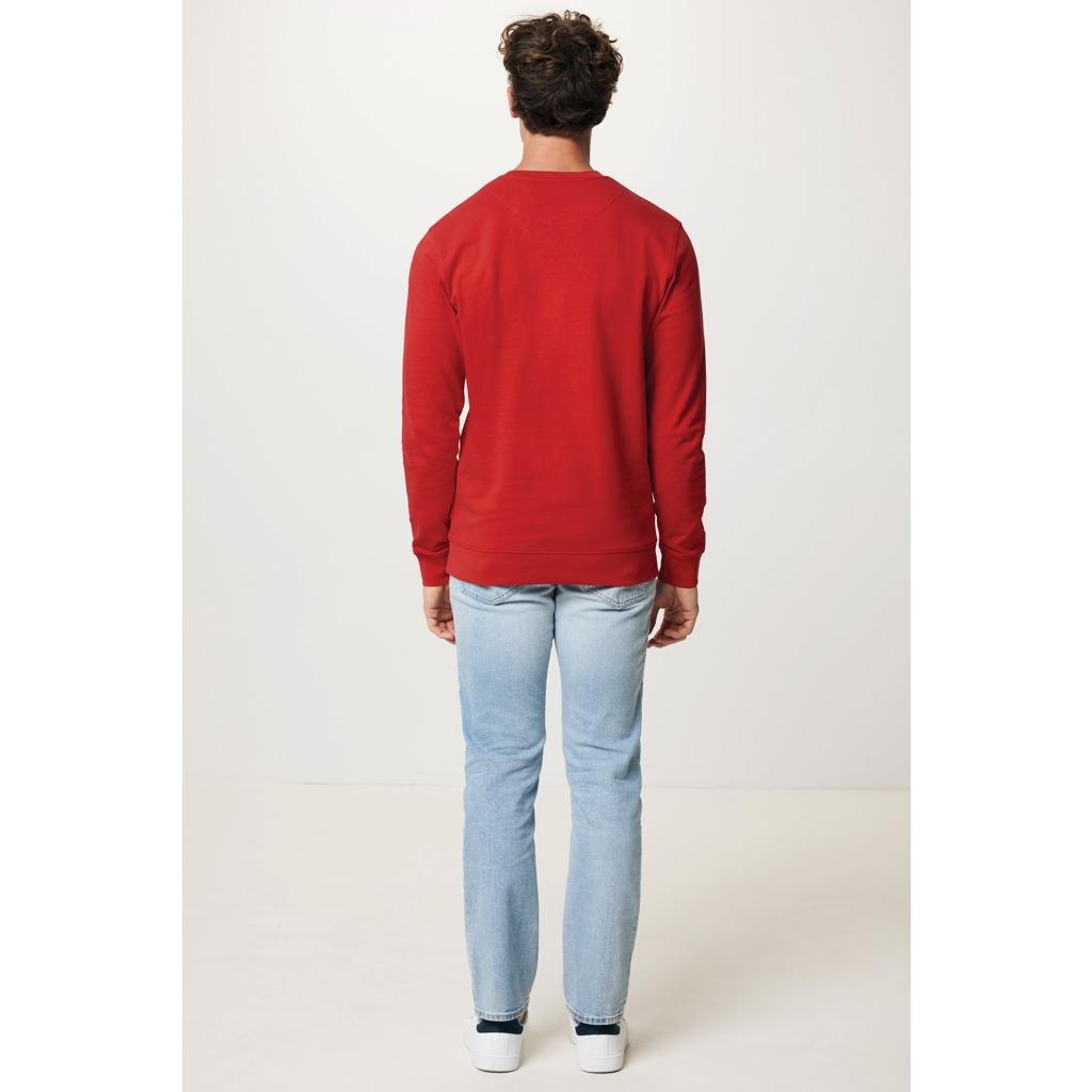 Pulover cu guler rotund din bumbac reciclat Iqoniq Zion red M