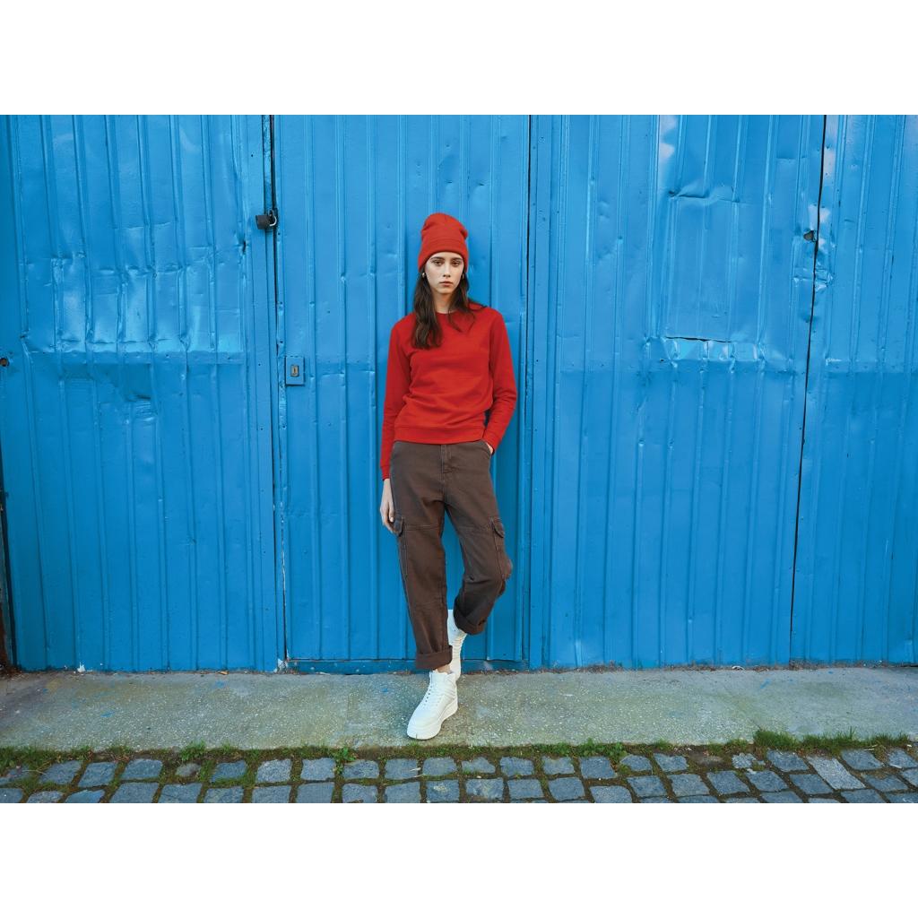 Pulover cu guler rotund din bumbac reciclat Iqoniq Zion red M