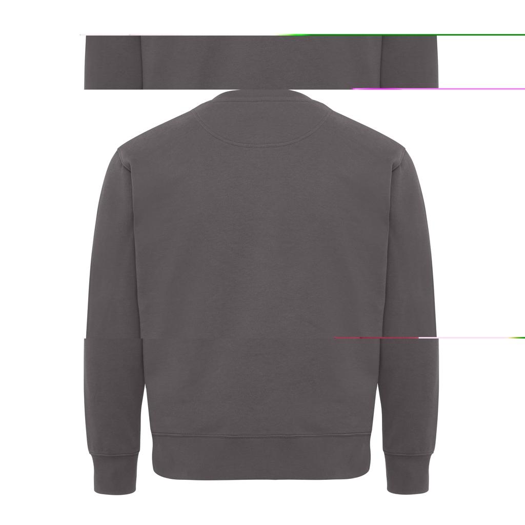 Pulover relaxat cu guler rotund  din bumbac reciclat Iqoniq Kruger anthracite 2XS