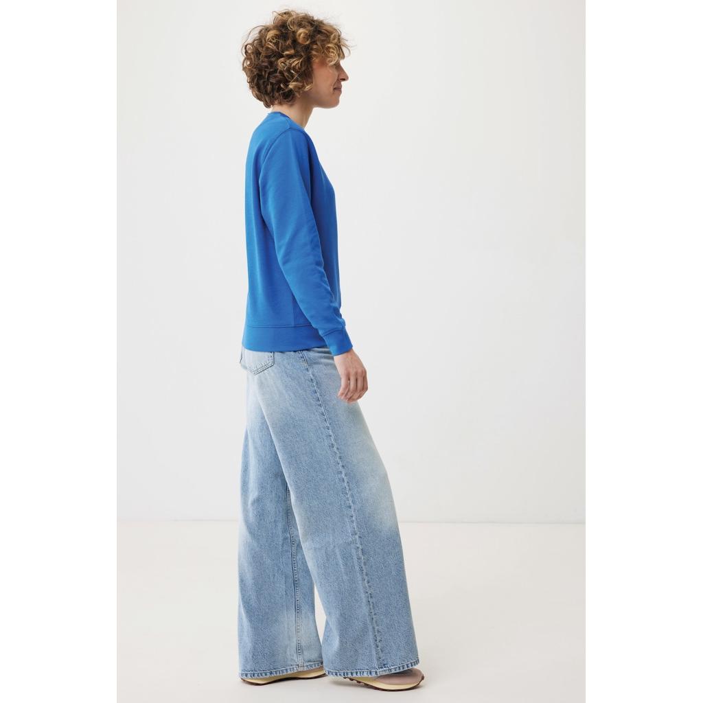 Pulover ușor cu guler rotund  din bumbac reciclat Iqoniq Etosha royal blue XL