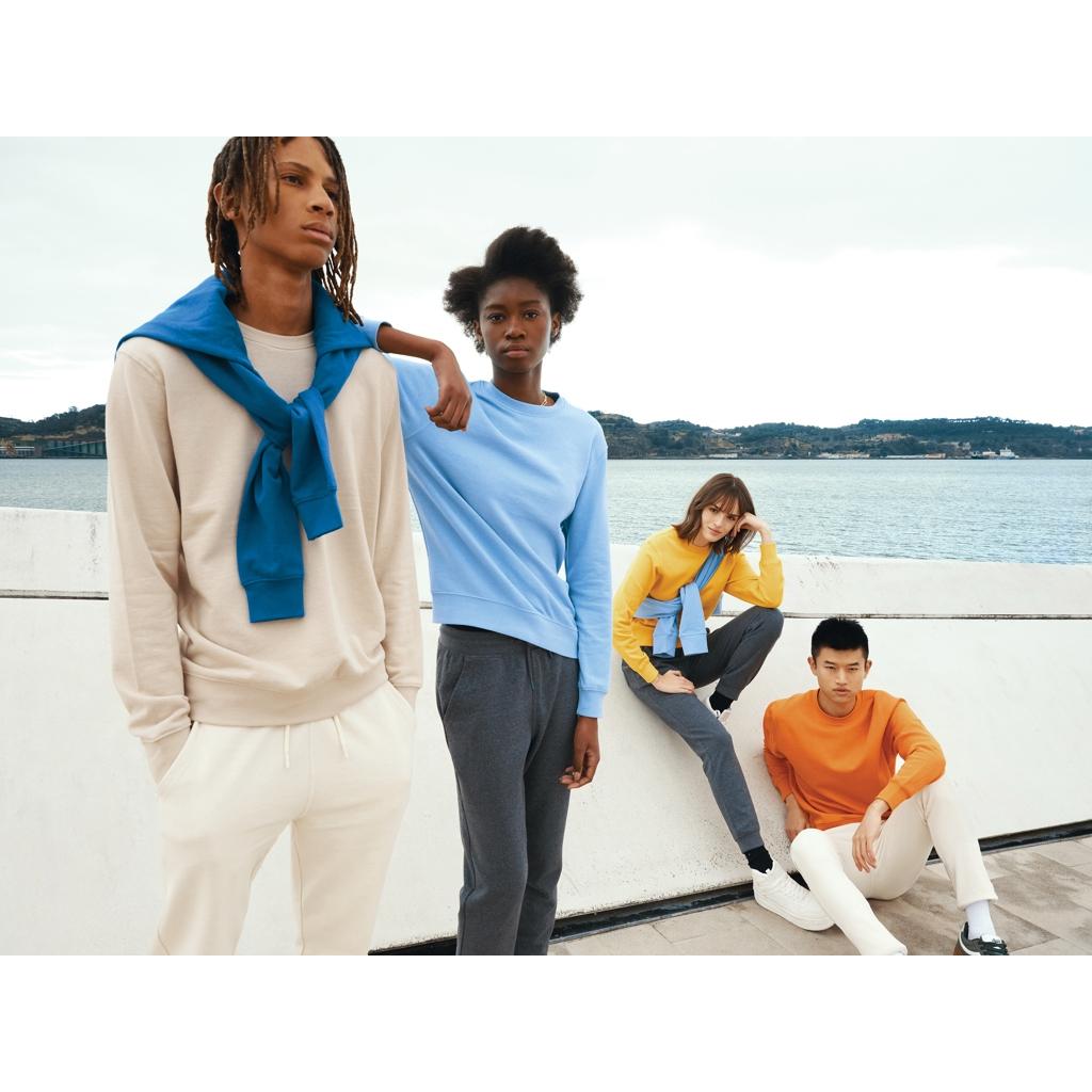 Pulover ușor cu guler rotund  din bumbac reciclat Iqoniq Etosha royal blue XL