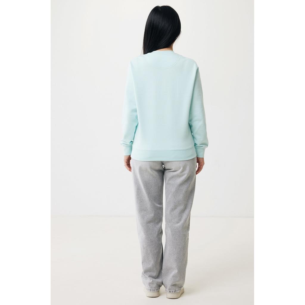 Pulover ușor cu guler rotund  din bumbac reciclat Iqoniq Etosha crushed mint M