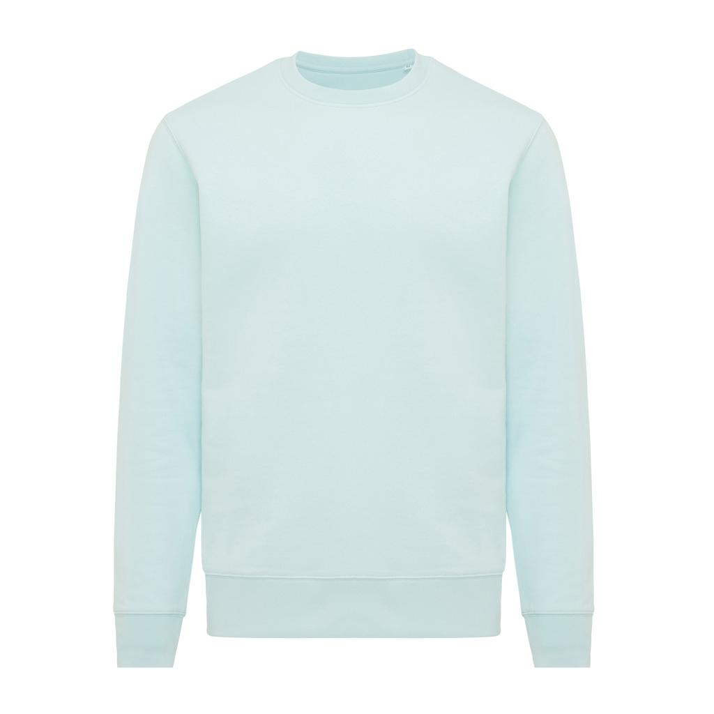 Pulover ușor cu guler rotund  din bumbac reciclat Iqoniq Etosha crushed mint M