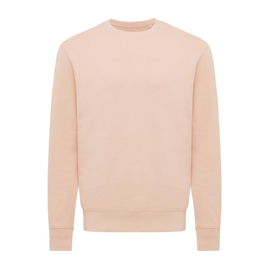 Pulover ușor cu guler rotund  din bumbac reciclat Iqoniq Etosha peach nectar L