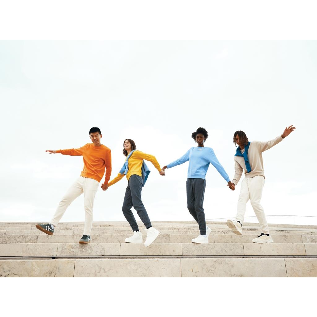 Pulover ușor cu guler rotund  din bumbac reciclat Iqoniq Etosha desert S