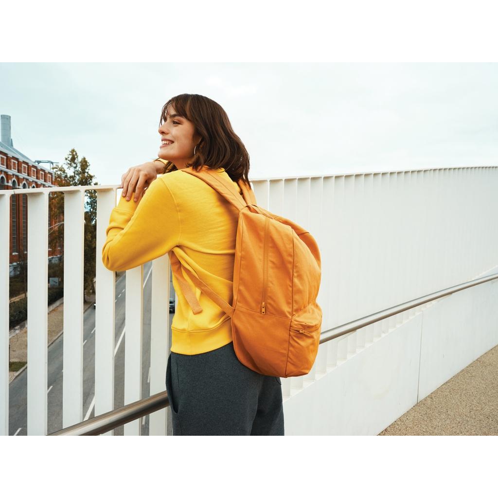 Pulover ușor cu guler rotund  din bumbac reciclat Iqoniq Etosha yellow XL