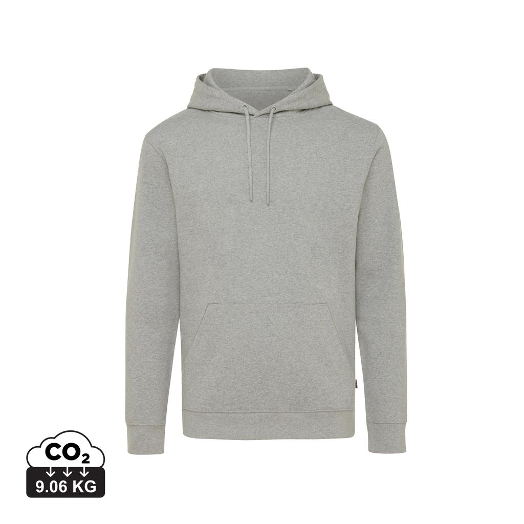 Hanorac din bumbac reciclat, necolorat Iqoniq Torres heather grey