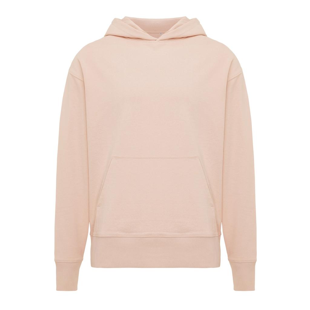 Hanorac relaxat din bumbac reciclat Iqoniq Yoho peach nectar 3XL