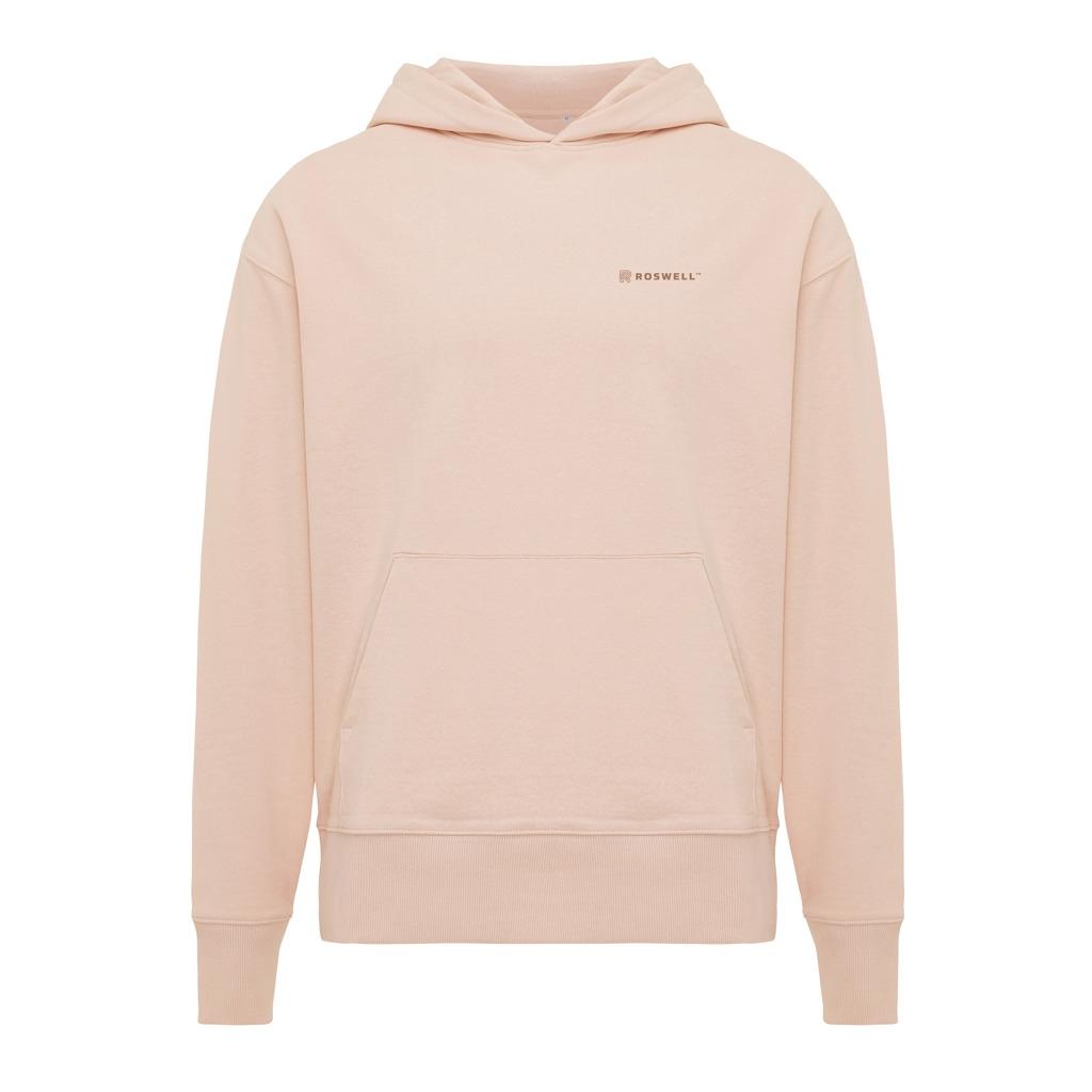 Hanorac relaxat din bumbac reciclat Iqoniq Yoho peach nectar 3XL