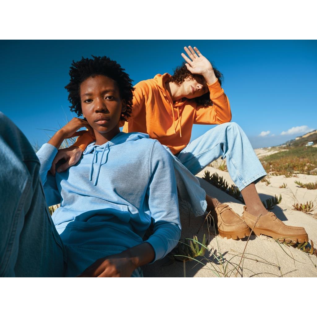 Hanorac ușor din bumbac reciclat Iqoniq Rila sky blue XS