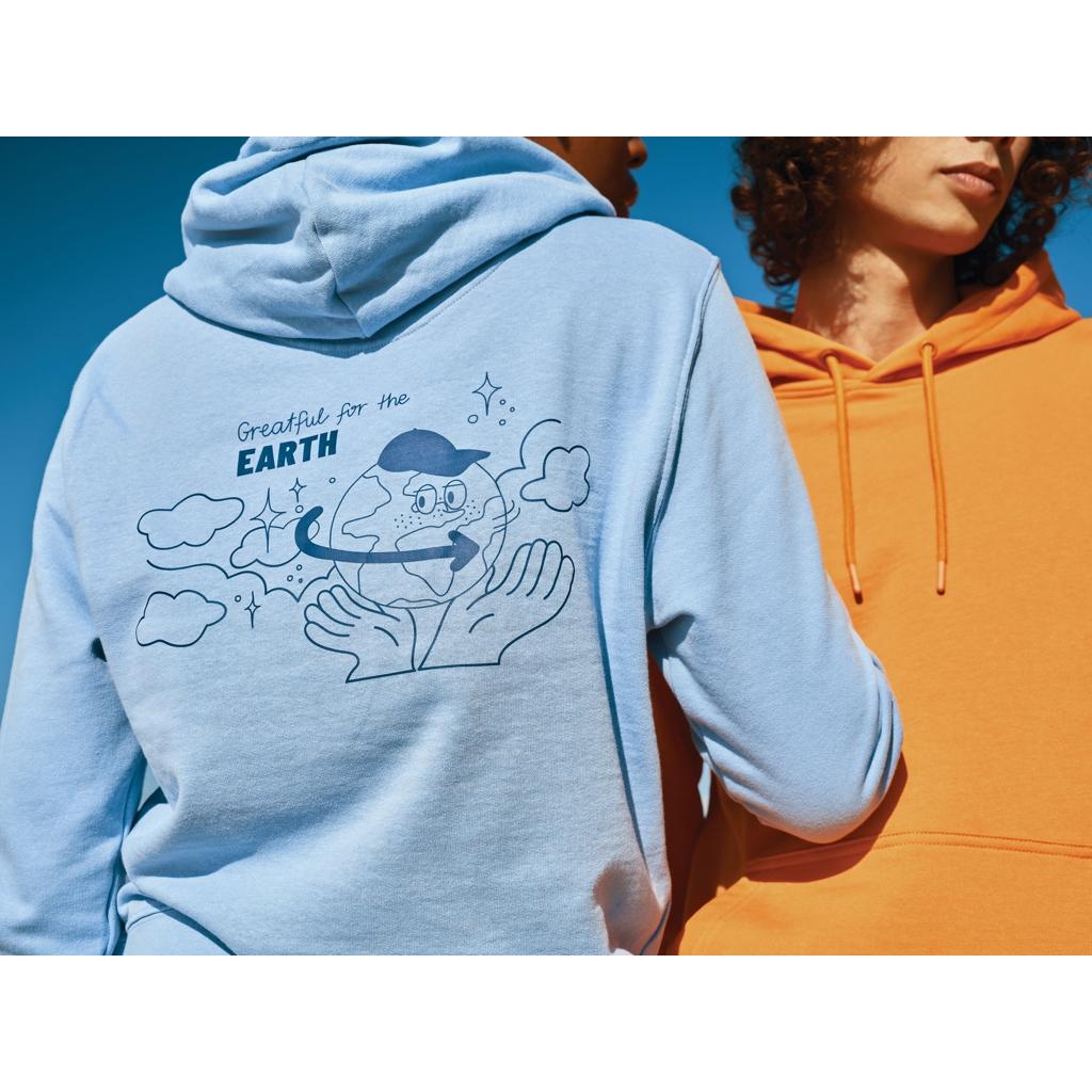 Hanorac ușor din bumbac reciclat Iqoniq Rila sky blue XS