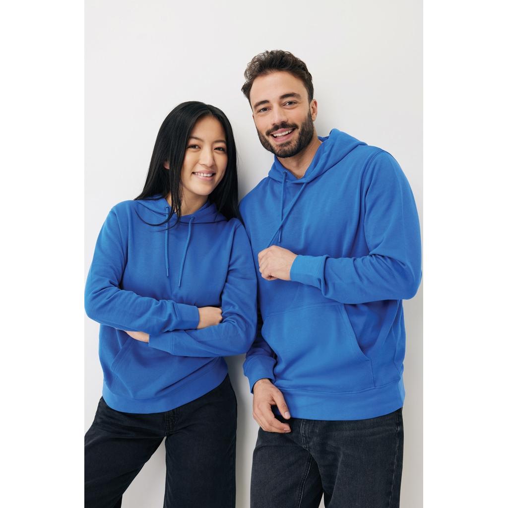 Hanorac ușor din bumbac reciclat Iqoniq Rila royal blue XXL