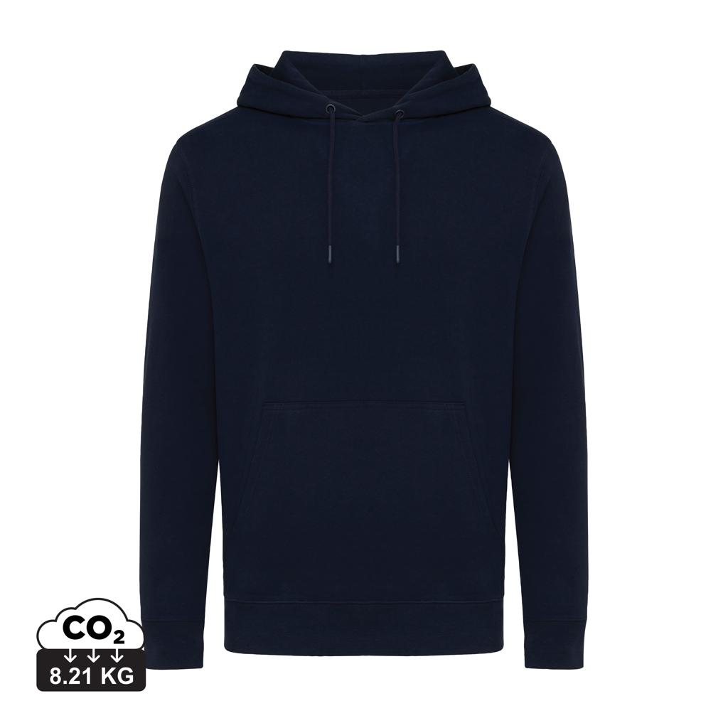 Hanorac ușor din bumbac reciclat Iqoniq Rila navy 4XL