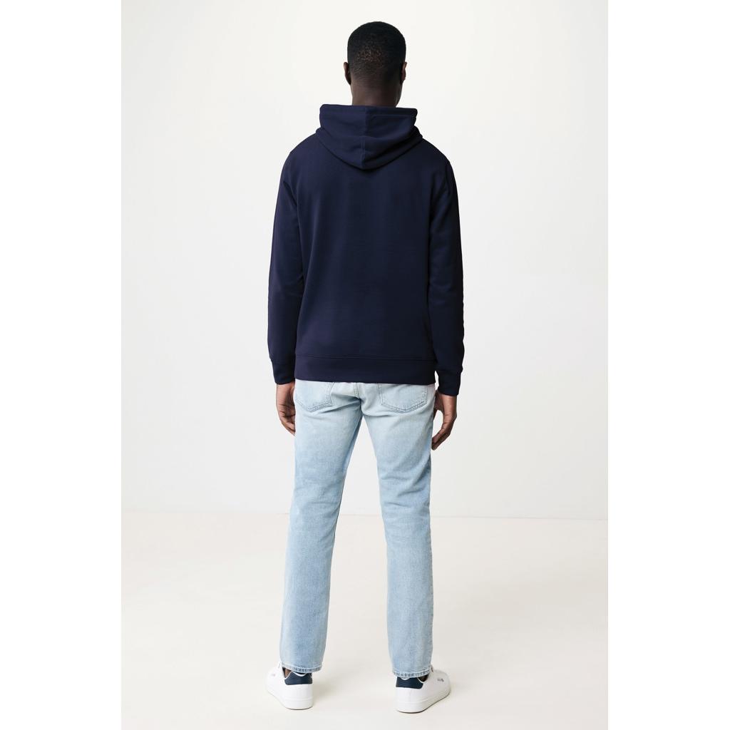 Hanorac ușor din bumbac reciclat Iqoniq Rila navy XL