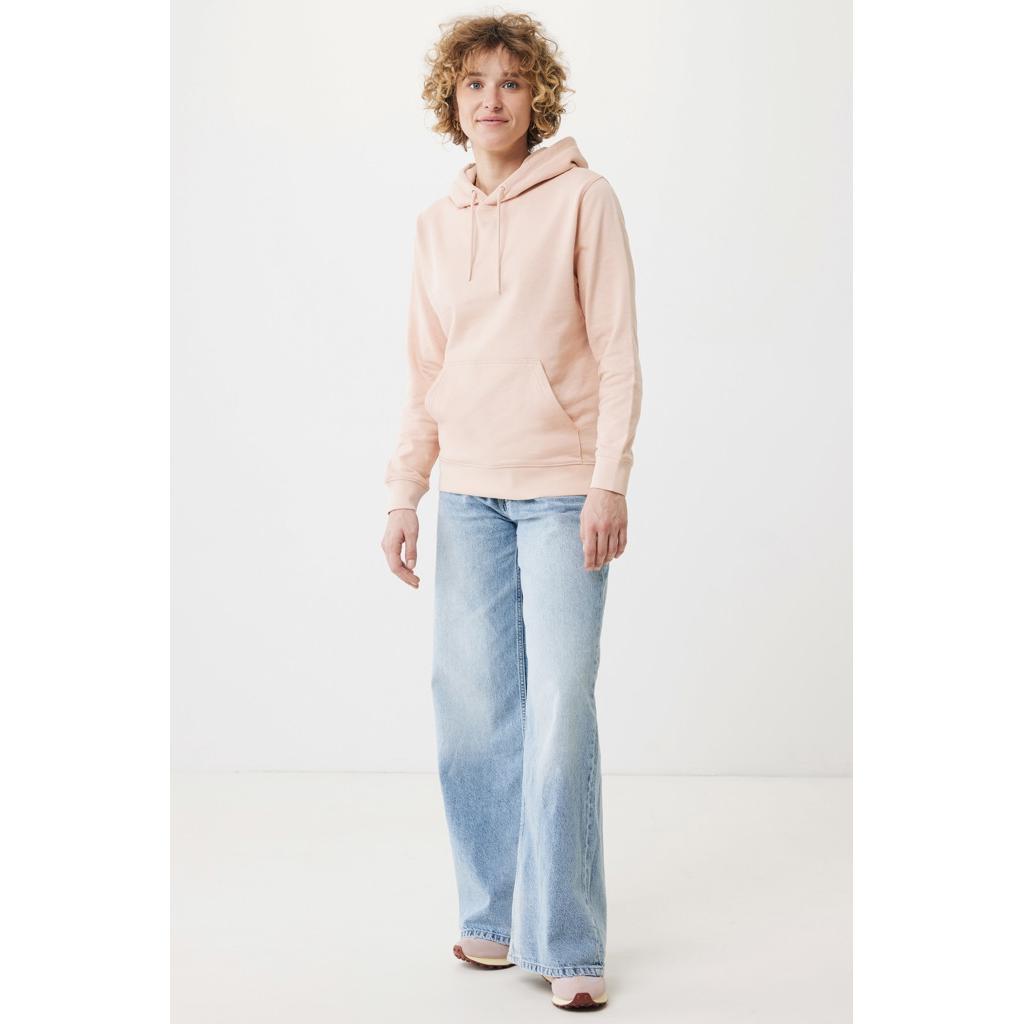 Hanorac ușor din bumbac reciclat Iqoniq Rila peach nectar L