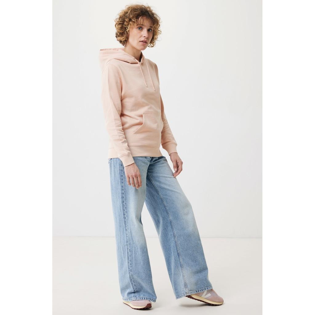 Hanorac ușor din bumbac reciclat Iqoniq Rila peach nectar L