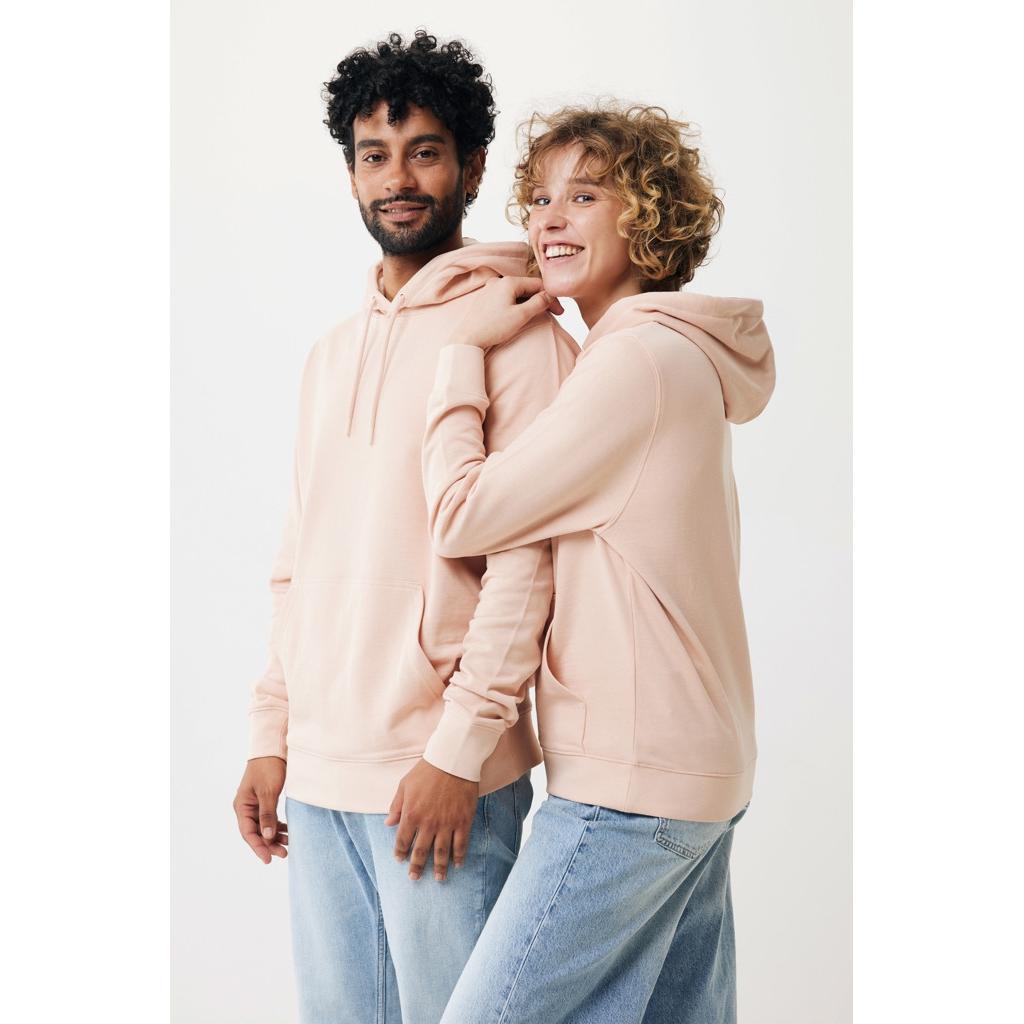 Hanorac ușor din bumbac reciclat Iqoniq Rila peach nectar L