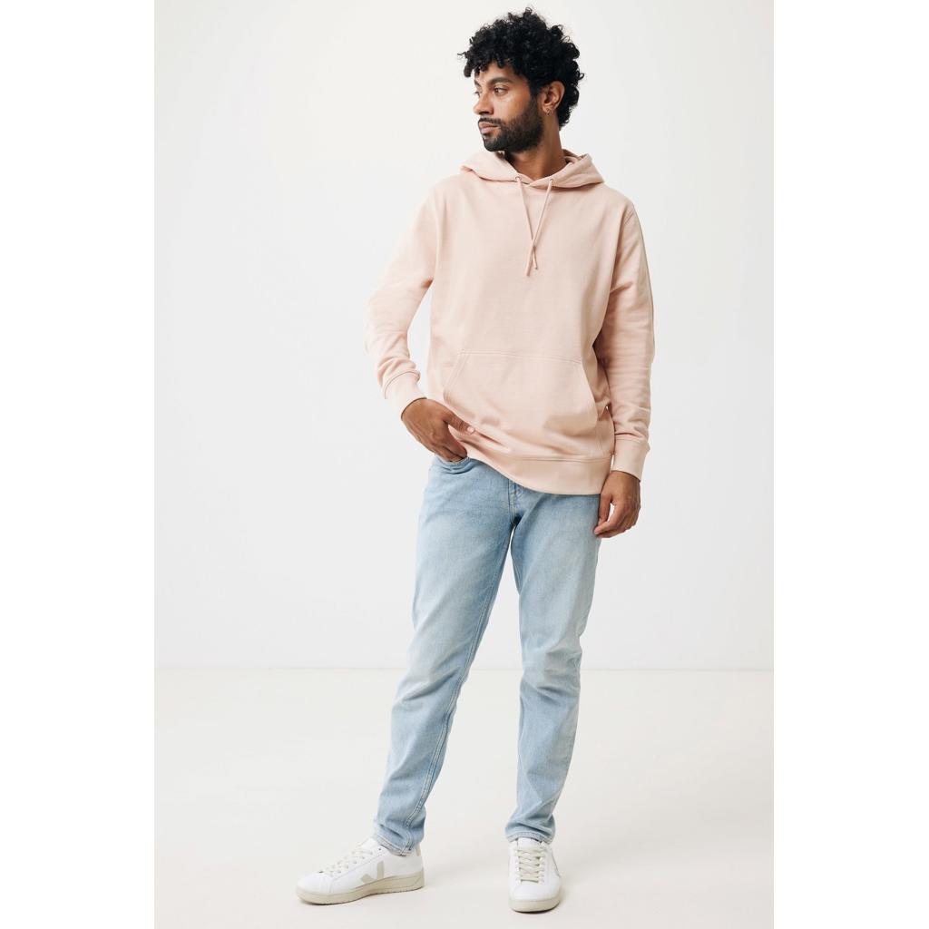 Hanorac ușor din bumbac reciclat Iqoniq Rila peach nectar L