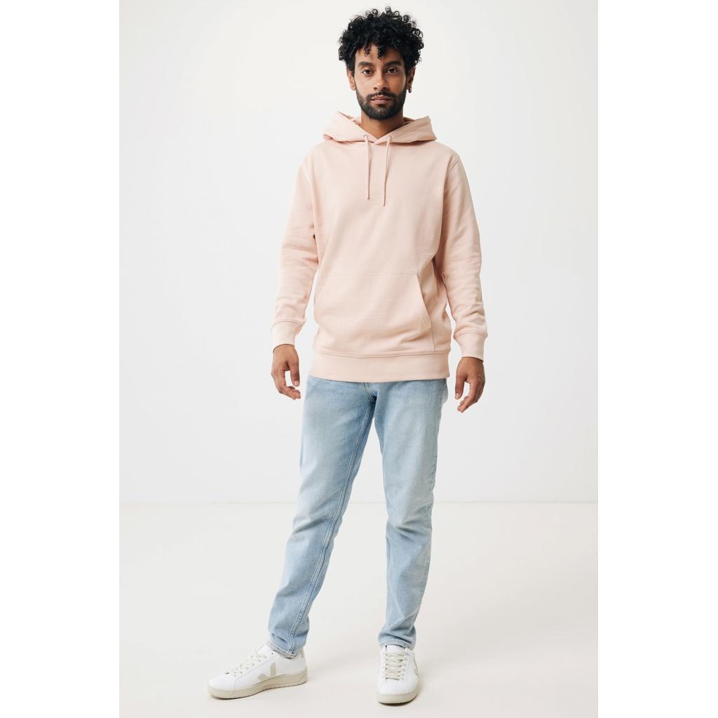 Hanorac ușor din bumbac reciclat Iqoniq Rila peach nectar L