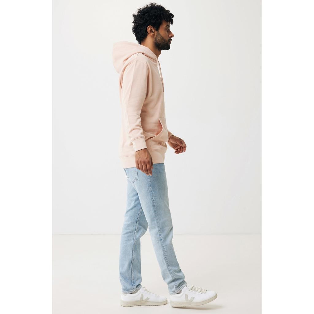 Hanorac ușor din bumbac reciclat Iqoniq Rila peach nectar L