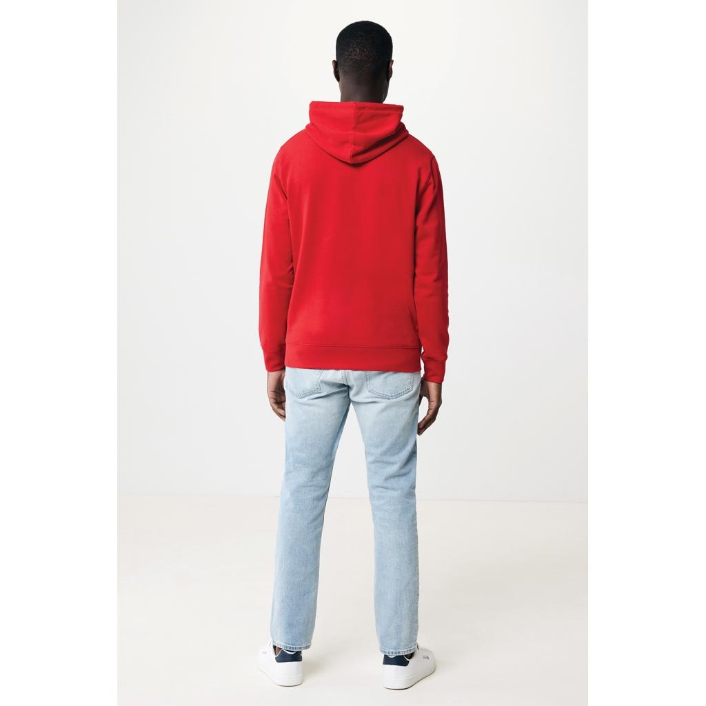 Hanorac ușor din bumbac reciclat Iqoniq Rila red XS