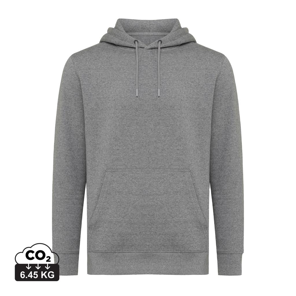 Hanorac ușor din bumbac reciclat Iqoniq Rila heather anthracite 3XL