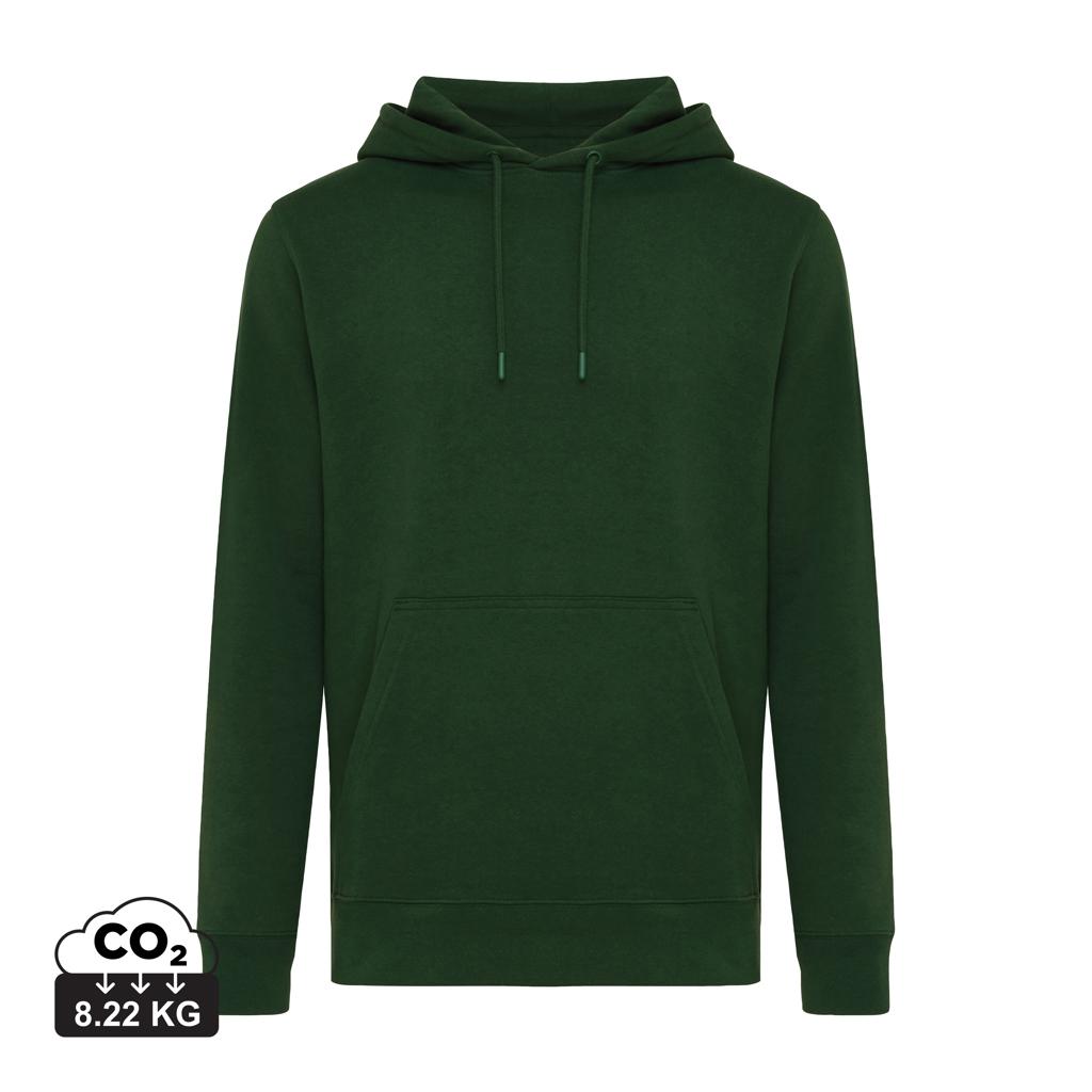 Hanorac ușor din bumbac reciclat Iqoniq Rila forest green 3XL