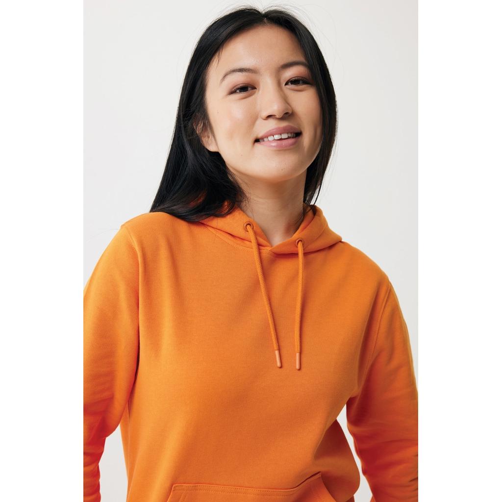 Hanorac ușor din bumbac reciclat Iqoniq Rila orange XS