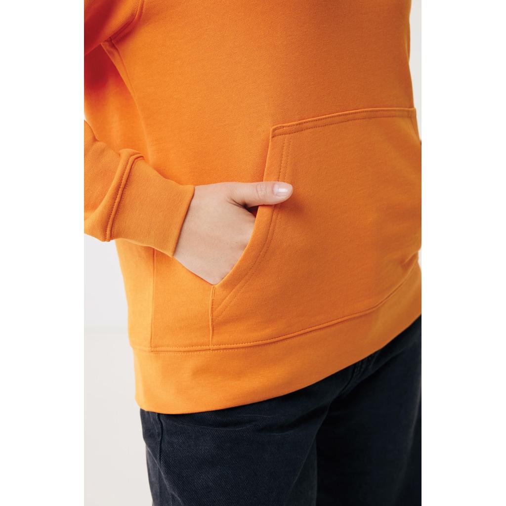 Hanorac ușor din bumbac reciclat Iqoniq Rila orange XS