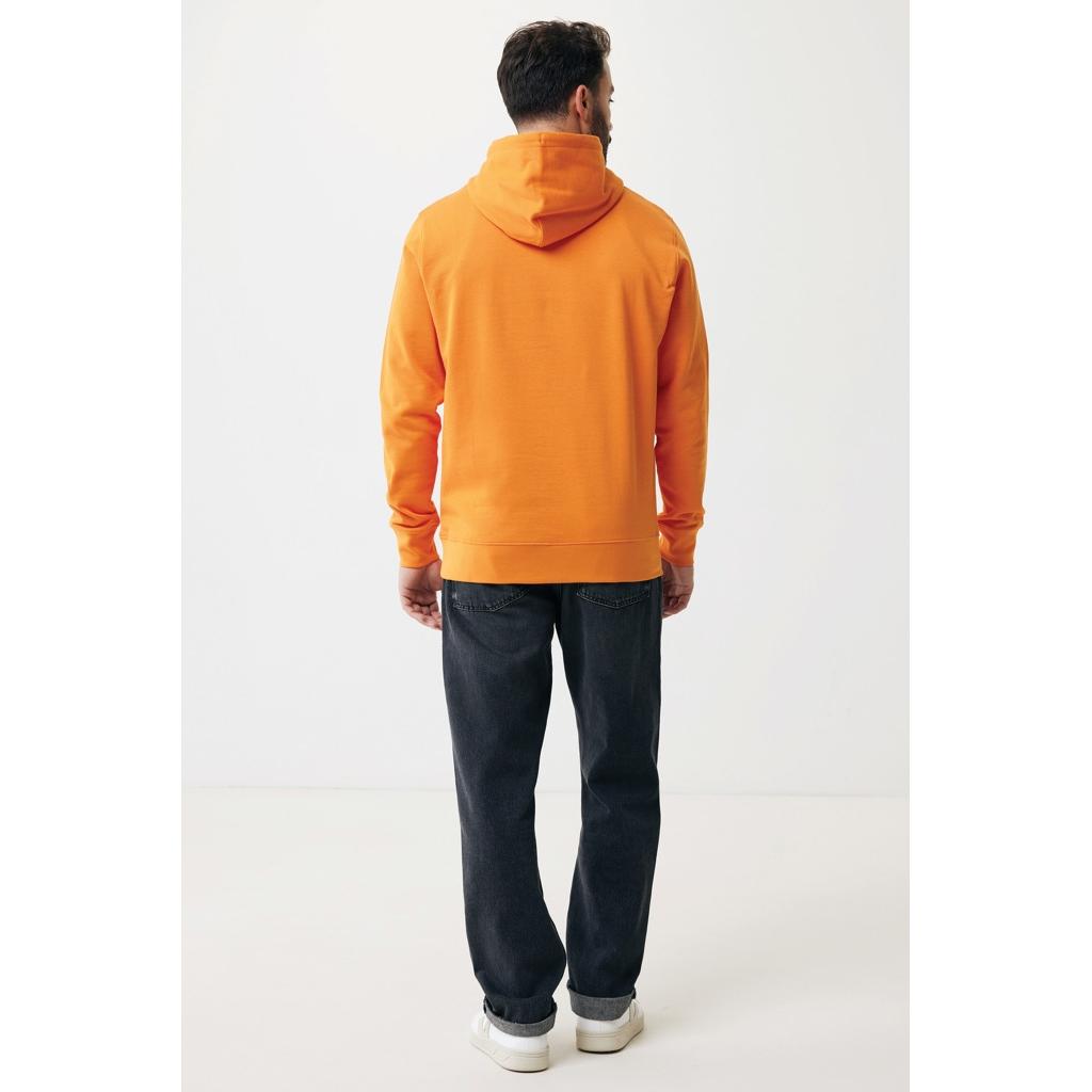 Hanorac ușor din bumbac reciclat Iqoniq Rila orange XS