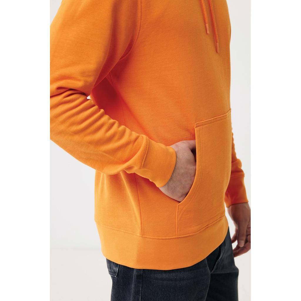Hanorac ușor din bumbac reciclat Iqoniq Rila orange XS