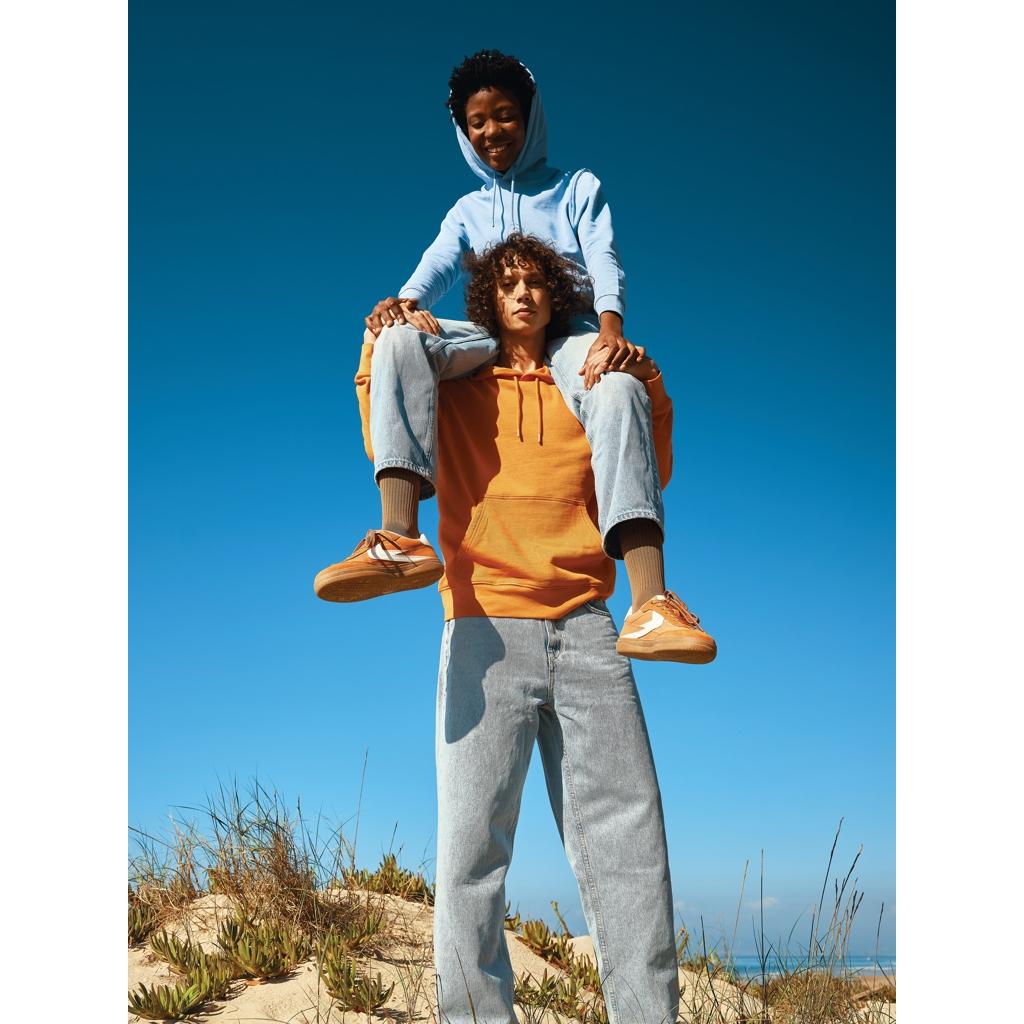 Hanorac ușor din bumbac reciclat Iqoniq Rila orange XS