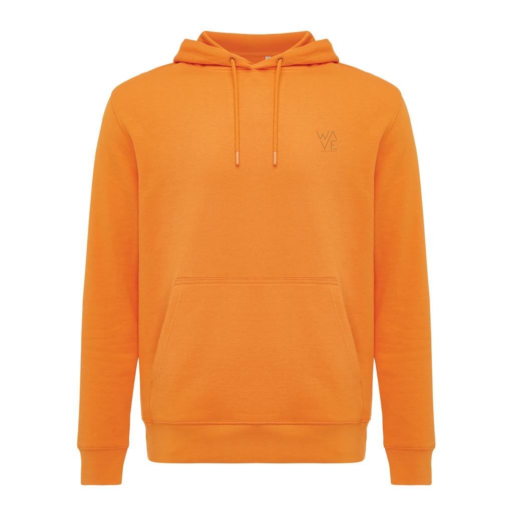Hanorac ușor din bumbac reciclat Iqoniq Rila orange XS