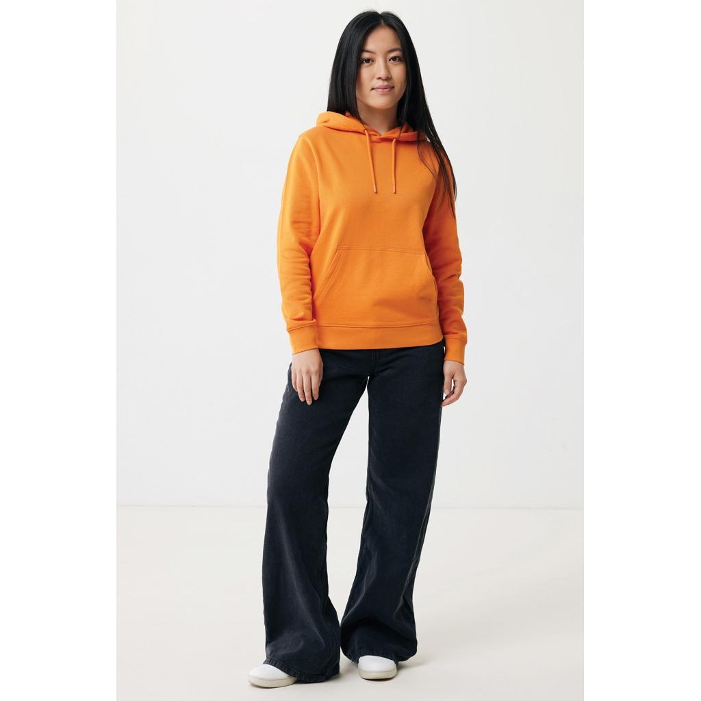 Hanorac ușor din bumbac reciclat Iqoniq Rila orange XS