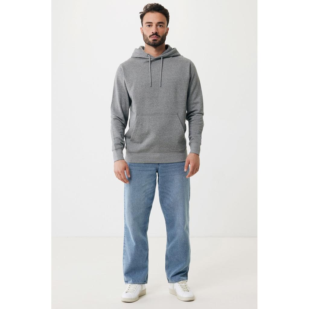 Hanorac ușor din bumbac reciclat Iqoniq Rila light heather anthracite 2XS