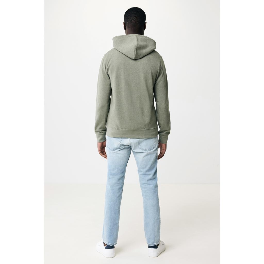 Hanorac cu fermoar din bumbac reciclat Iqoniq Abisko green