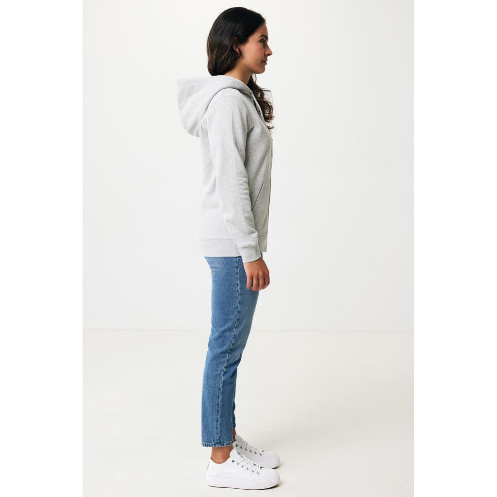 Hanorac cu fermoar din bumbac reciclat Iqoniq Abisko heather grey S