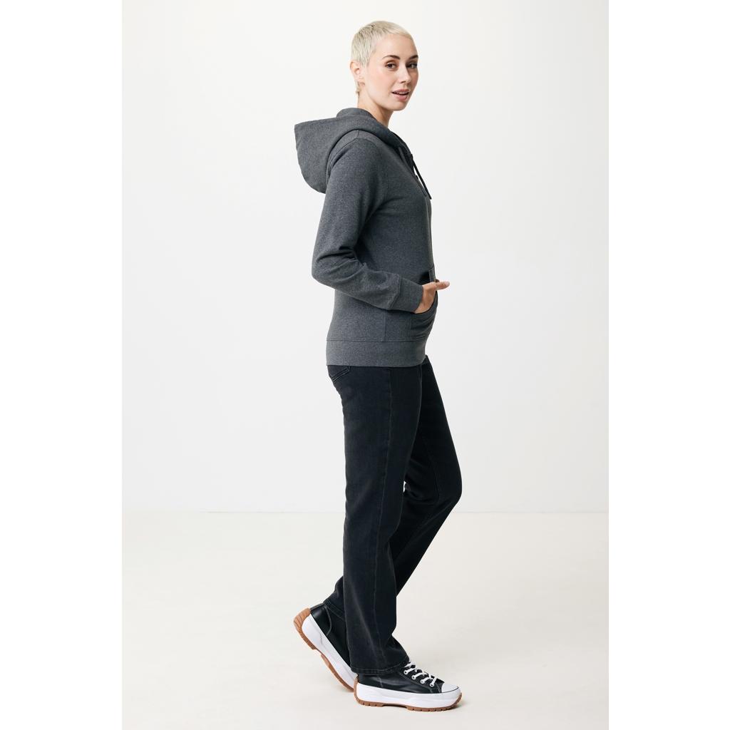 Hanorac cu fermoar din bumbac reciclat Iqoniq Abisko heather anthracite L