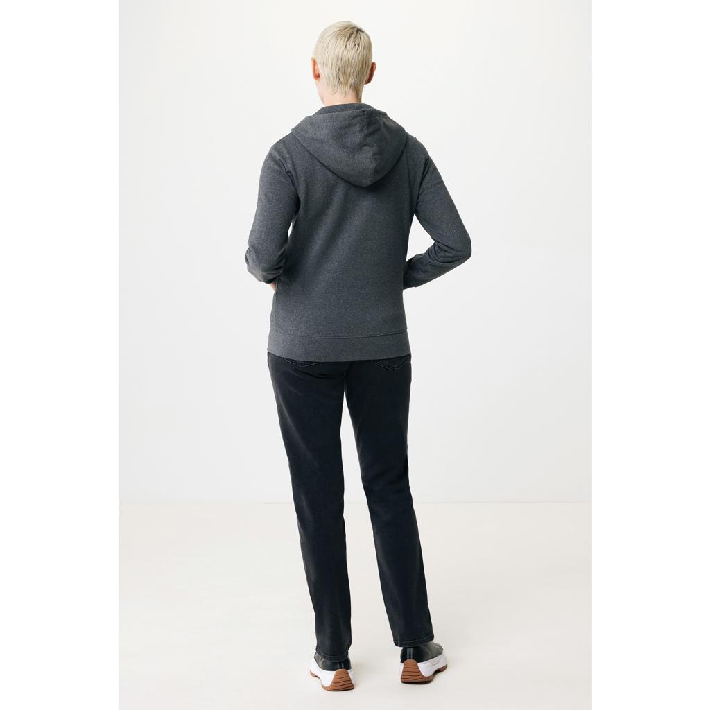 Hanorac cu fermoar din bumbac reciclat Iqoniq Abisko heather anthracite L