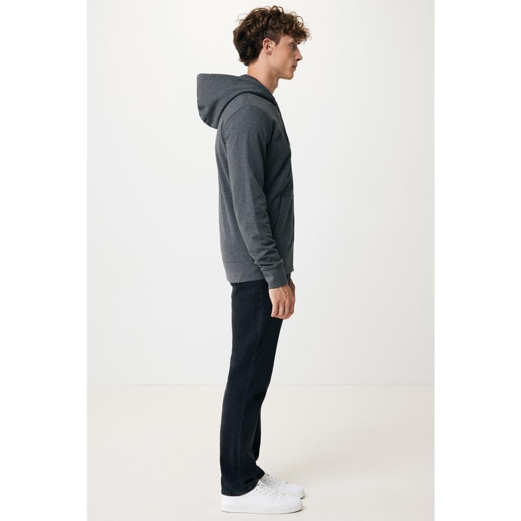 Hanorac cu fermoar din bumbac reciclat Iqoniq Abisko heather anthracite L