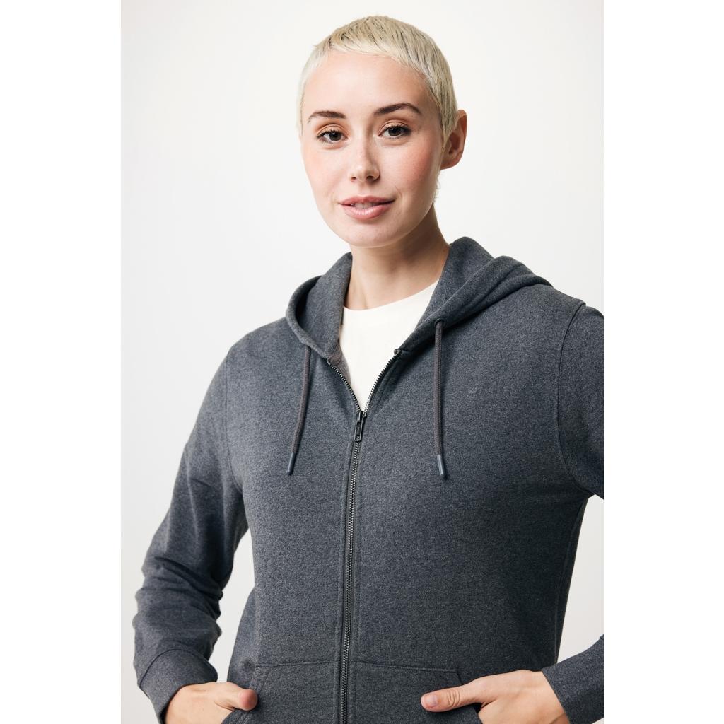 Hanorac cu fermoar din bumbac reciclat Iqoniq Abisko heather anthracite L