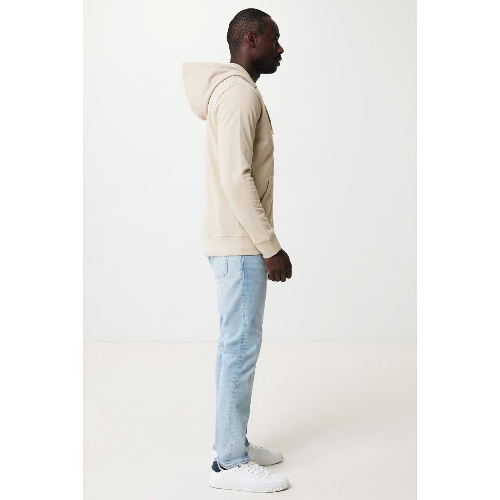 Hanorac cu fermoar din bumbac reciclat Iqoniq Abisko desert XXL