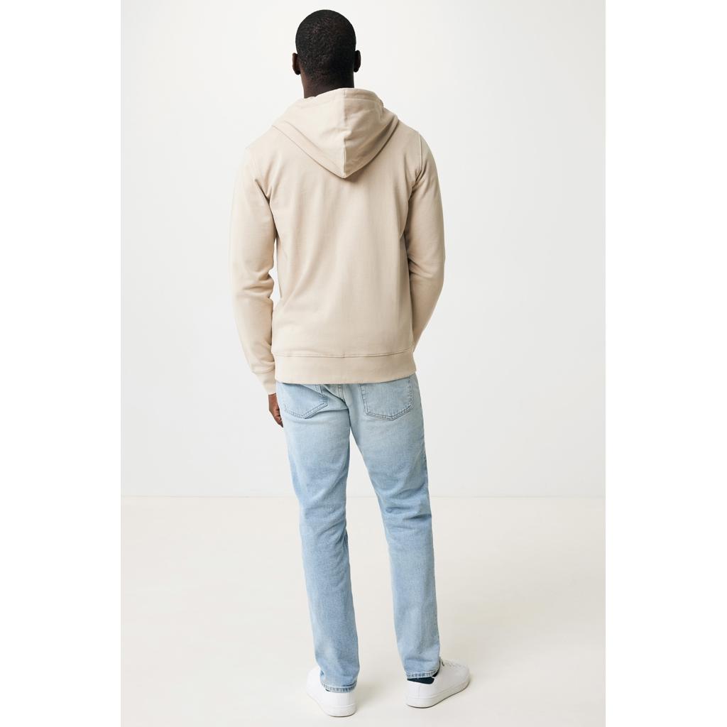 Hanorac cu fermoar din bumbac reciclat Iqoniq Abisko desert XXL