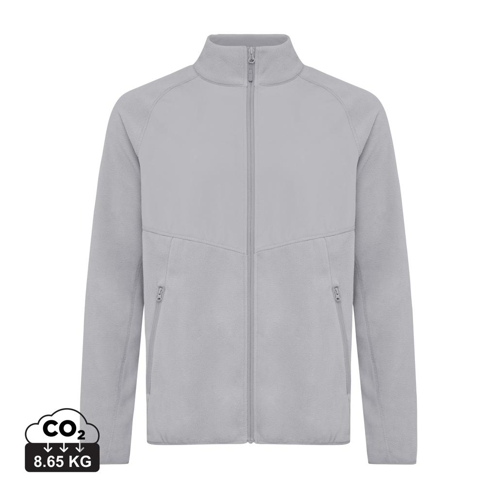 Jachetă din microfleece cu fermoar din poliester reciclat Iqoniq Talung grey XL