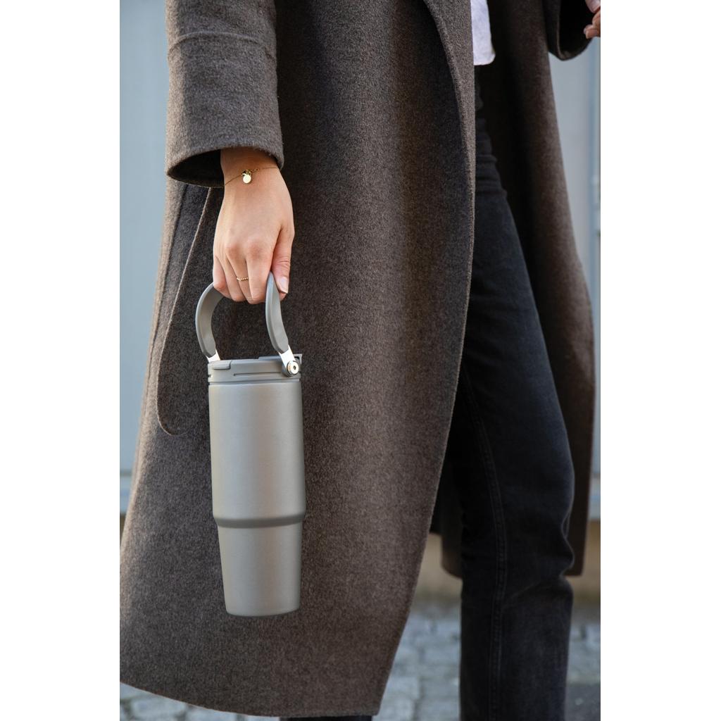 Sticlă termică VINGA Eos din oțel inoxidabil reciclat, 880ml grey