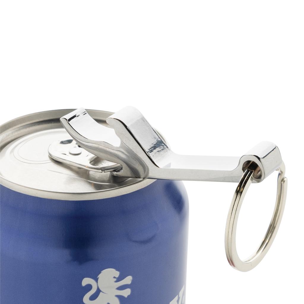 RCS recycled zinc alloy bottle opener keychain silver