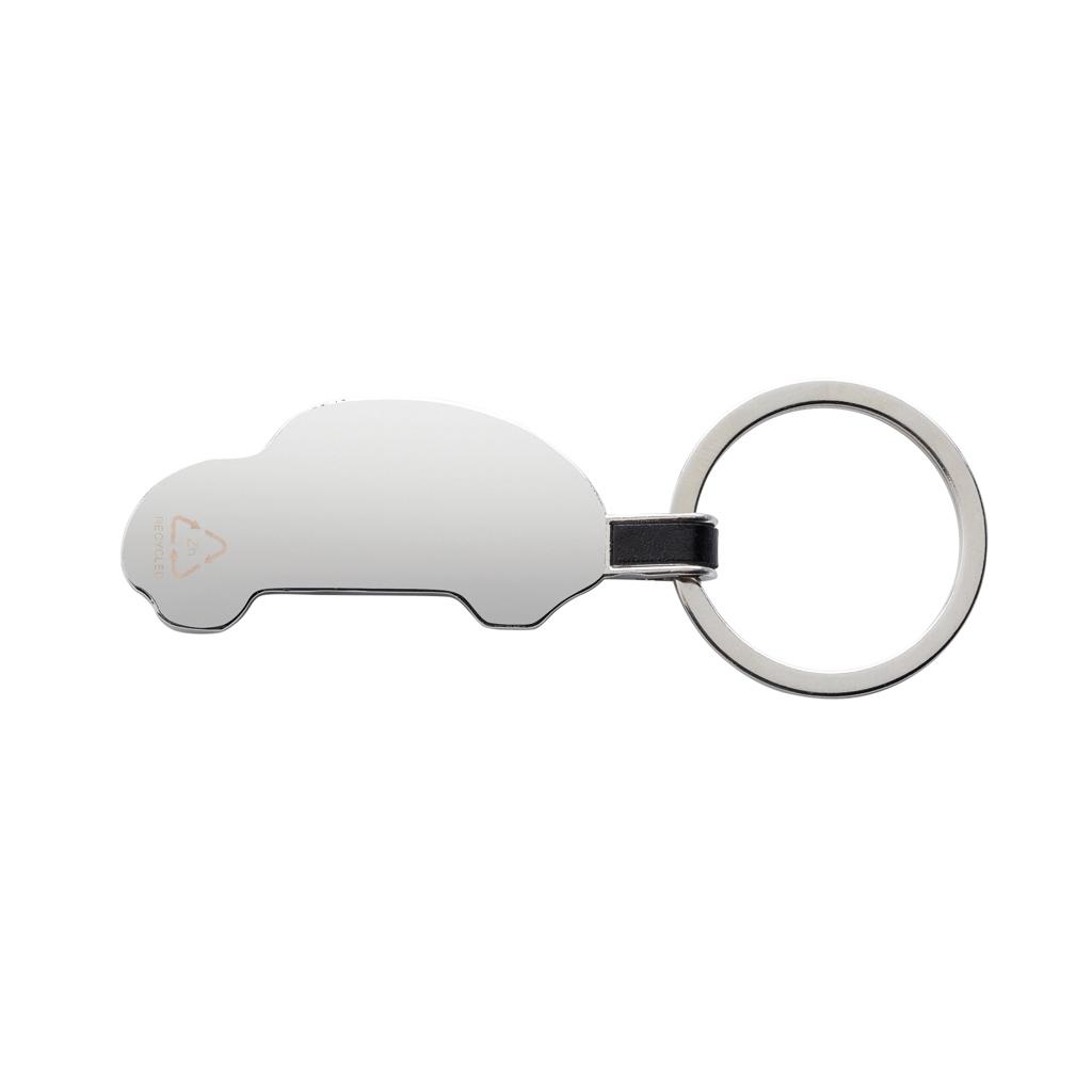 RCS recycled zinc alloy car keyring silver